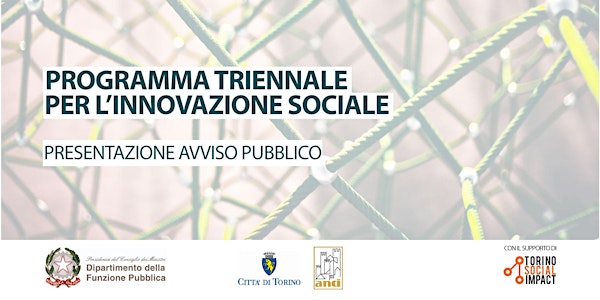 Programma Triennale per l’Innovazione Sociale | Presentazione dell'Avviso P...