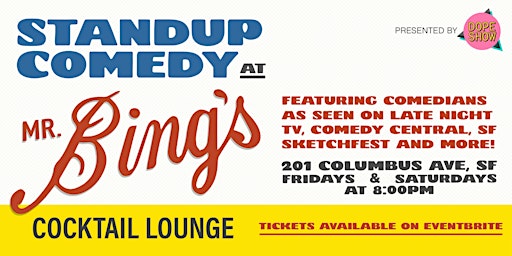 Stand-Up Comedy at Mr. Bing's in Downtown San Francisco  primärbild