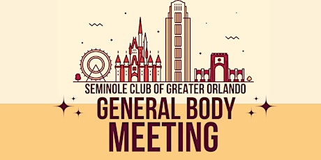 SCGO - General Body Meeting primary image