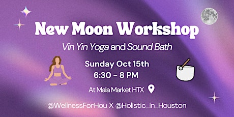 Imagen principal de New Moon Workshop: Yoga and Sound Bath