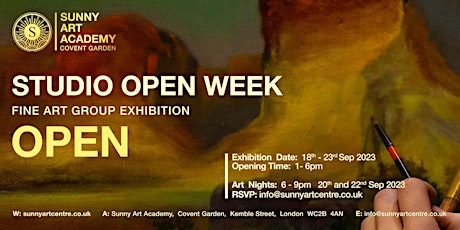 Open Week Exhibition & Drinking Nights at London Sunny Art Academy primary image