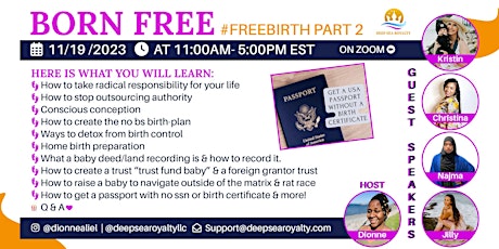 BORN FREE #FREEBIRTH - PART 2 primary image