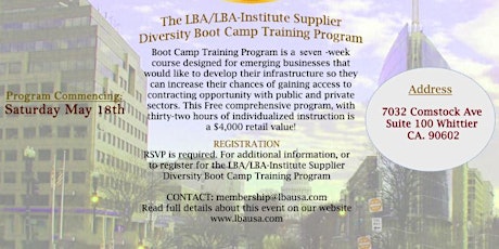The LBA /LBAI Supplier diversity Boot Camp  primary image