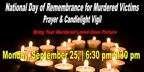 Primaire afbeelding van National Day Of Remembrance Prayer & Candlelight Vigil