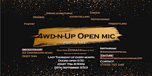 Image principale de Copy of Copy of 4wdnup Open Mic, Freedom of Expression