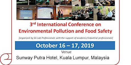 3rd International Conference on Environmental and Food Safety (EFS2019) primary image
