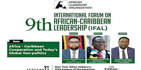 INTERNATIONAL FORUM ON AFRICAN-CARIBBEAN LEADERSHIP (IFAL) – NEW YORK 2023 primary image