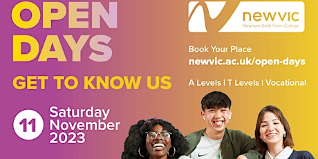 NewVIc Open Event - Saturday 11 November 2023 primary image