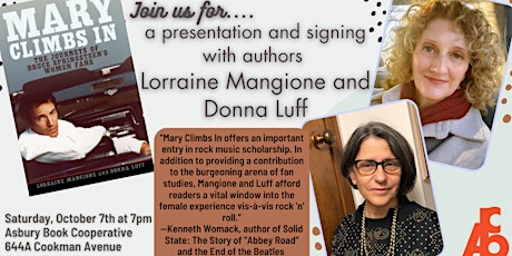 Presentation and Signing with Lorraine Mangione and Donna Luff! primary image