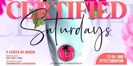 Image principale de Everyone No Cover at Certified Saturdays #NYC Best Saturday Party