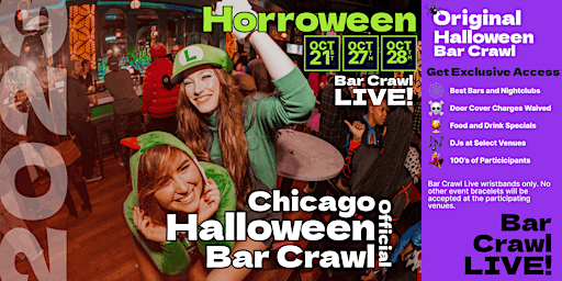 Imagem principal do evento Official Halloween Bar Crawl Chicago, IL By BarCrawl LIVE Eventbrite