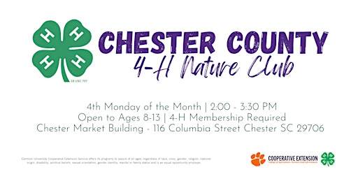 Primaire afbeelding van Chester County 4-H Nature Club  (2023-2024)