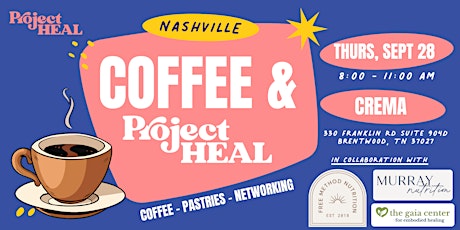 Primaire afbeelding van Drop-in Coffee & Project HEAL in Nashville!