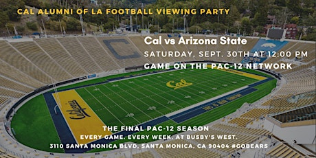 Image principale de Cal Football Viewing Party vs. Arizona State