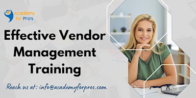 Effective Vendor Management 1 Day Training in Berlin primary image