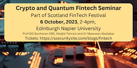 Crypto and Quantum FinTech Seminar primary image