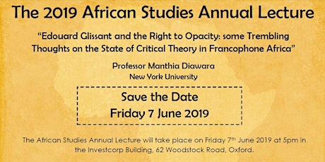 The 2019 African Studies Annual Lecture primary image