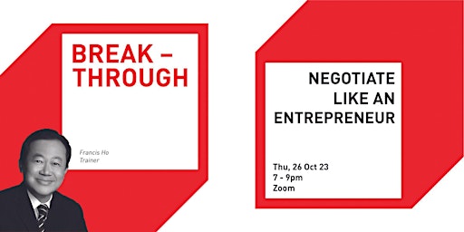 Negotiate like an Entrepreneur | Breakthrough Workshop primary image