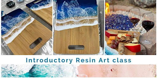 Epoxy Resin Art Workshop:  introductory class - Ocean Cheese Board primary image