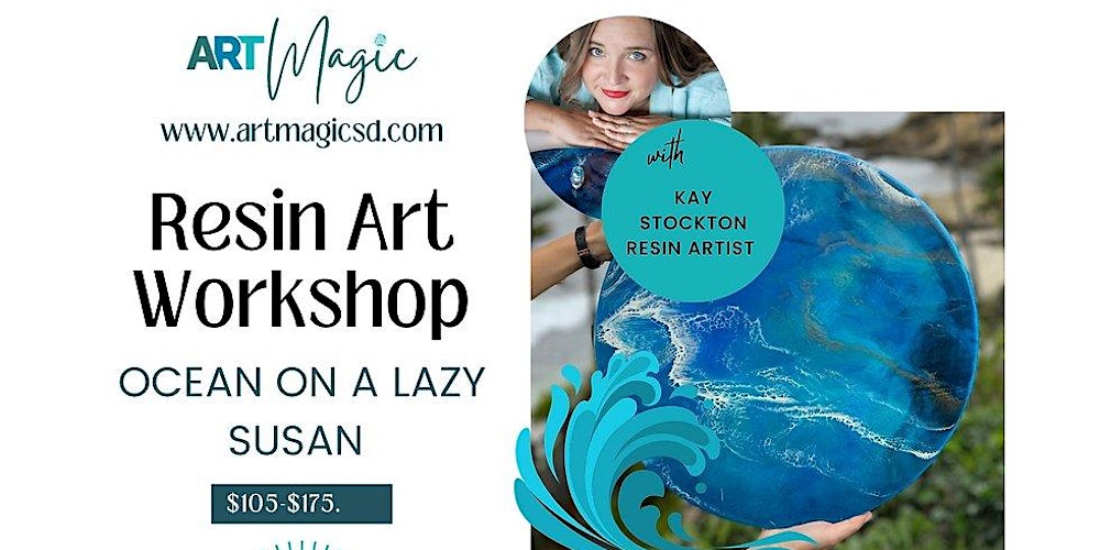 Epoxy Resin Art Class: Ocean Lazy Susan or Tray Tickets, Multiple Dates