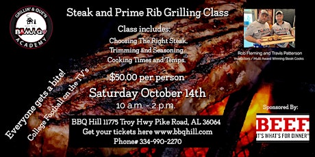 Steak and Prime Rib Grilling Class primary image