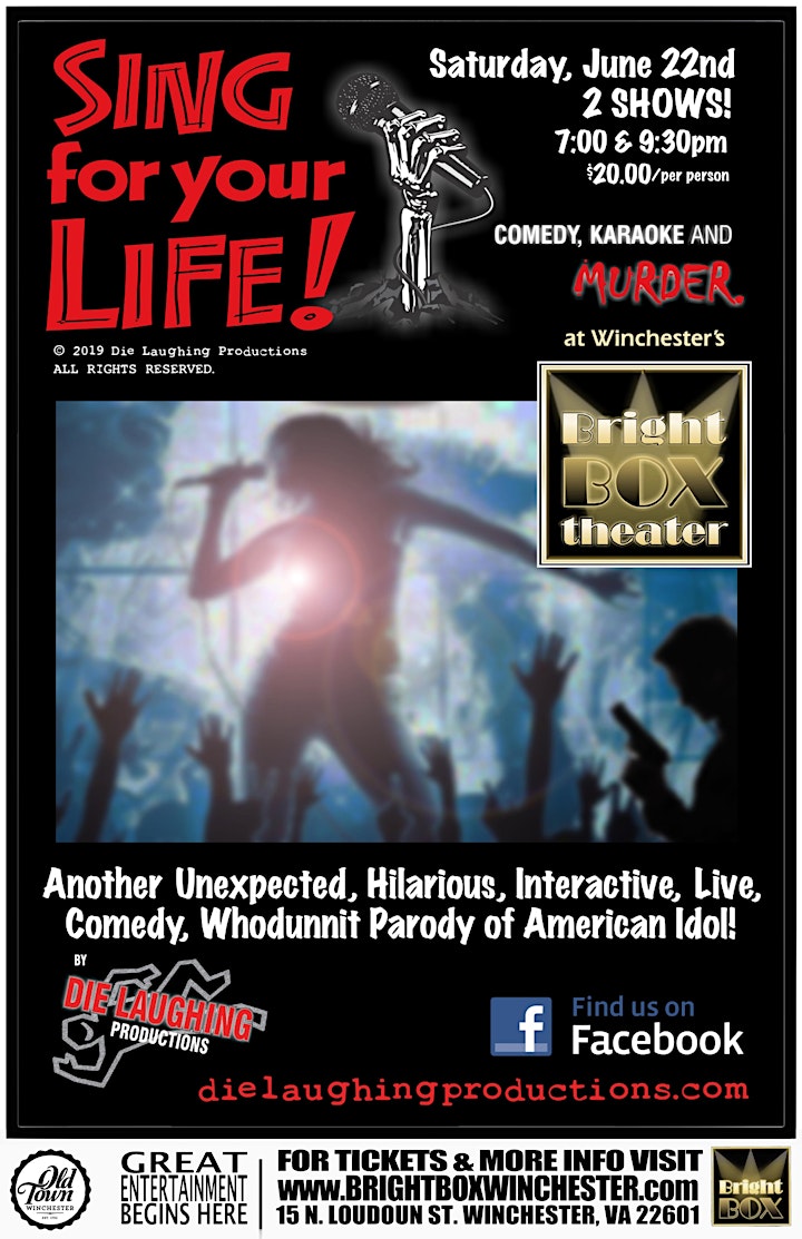 "Sing For Your Life" - A Murder Mystery Comedy Show // 7PM SHOW image