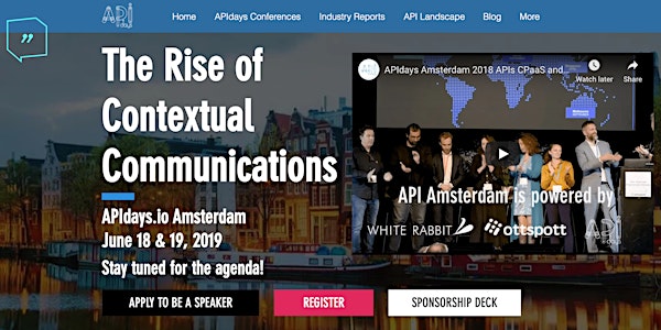 APIdays Amsterdam: The Rise of Contextual Communications