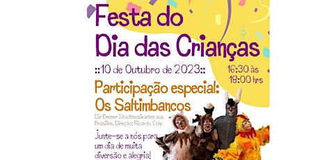 Hauptbild für Festa do Dia das Crianças - Participação especial: Os Saltimbancos
