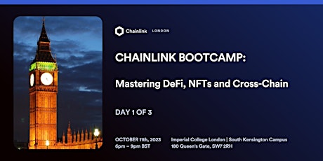 Image principale de Chainlink Bootcamp: Mastering DeFi, NFTs and Cross-Chain [Day 1 of 3]