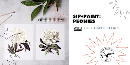 SIP+PAINT: Peonies w/Shop Made in VA - Charlottesville primary image