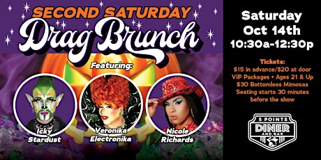 Second Saturday Drag Brunch - October 14th primary image