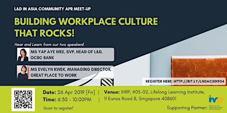 L&D in Asia Community Meet-Up: BUILDING WORKPLACE CULTURE THAT ROCKS! primary image