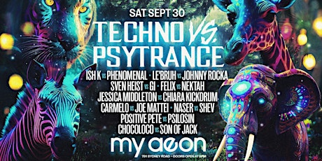 Techno vs Psytrance • Rumble in the Jungle • 30/09 primary image