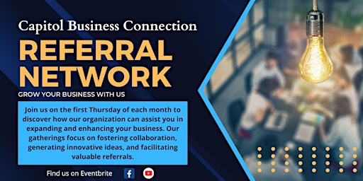 Primaire afbeelding van Capitol Business Connection's Referral Network MEMBERSHIP 101