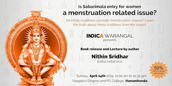 Indica Warangal presents book release and talk by Nithin Sridhar