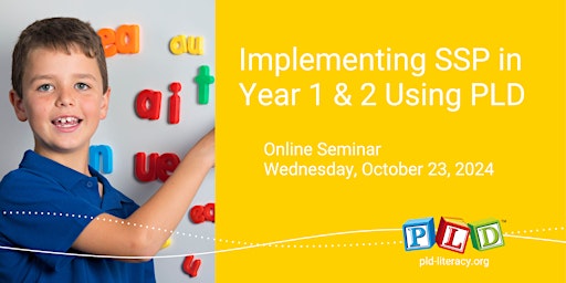 Primaire afbeelding van Implementing SSP in Year 1 & 2 Using PLD - October 2024 (Online Seminar)