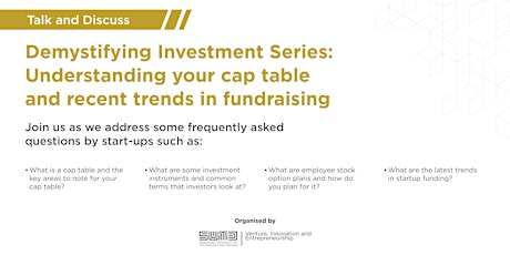 SUTD x CARTA: Understanding your captable and recent trends in fundraising primary image