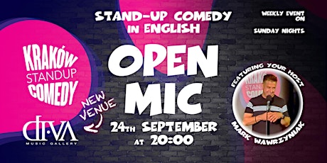 Image principale de Standup Comedy in English- Open Mic Nights @Diva - NEW VENUE!