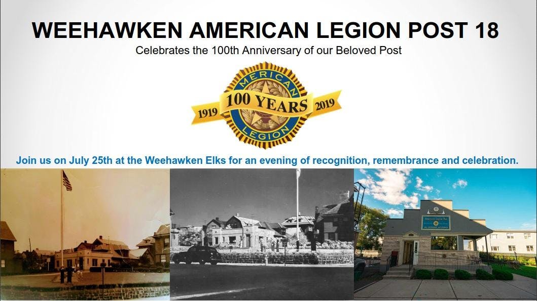 Weehawken American Legion Post 100th Anniversary Dinner