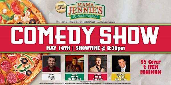Stand Up Comedy Show at Mama Jennie's Italian Restaurant- Frank Del Pizzo