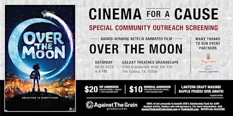ATG Presents "Cinema for a Cause:  OVER THE MOON" primary image