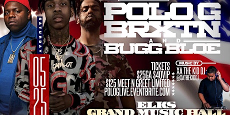 Polo G / BRxTN / Bugg Bloe @ Elks "Grande Music Hall" Ironton OH primary image