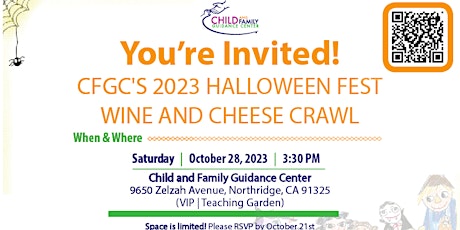 Primaire afbeelding van CFGC | 2023 Halloween Fest VIP Wine and Cheese Crawl (FREE)