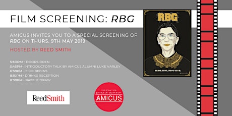 Hauptbild für Amicus RBG Film Screening Hosted by Reed Smith 