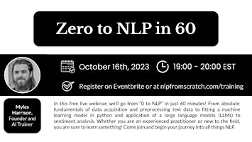 Zero to NLP in 60 - FREE Workshop primary image