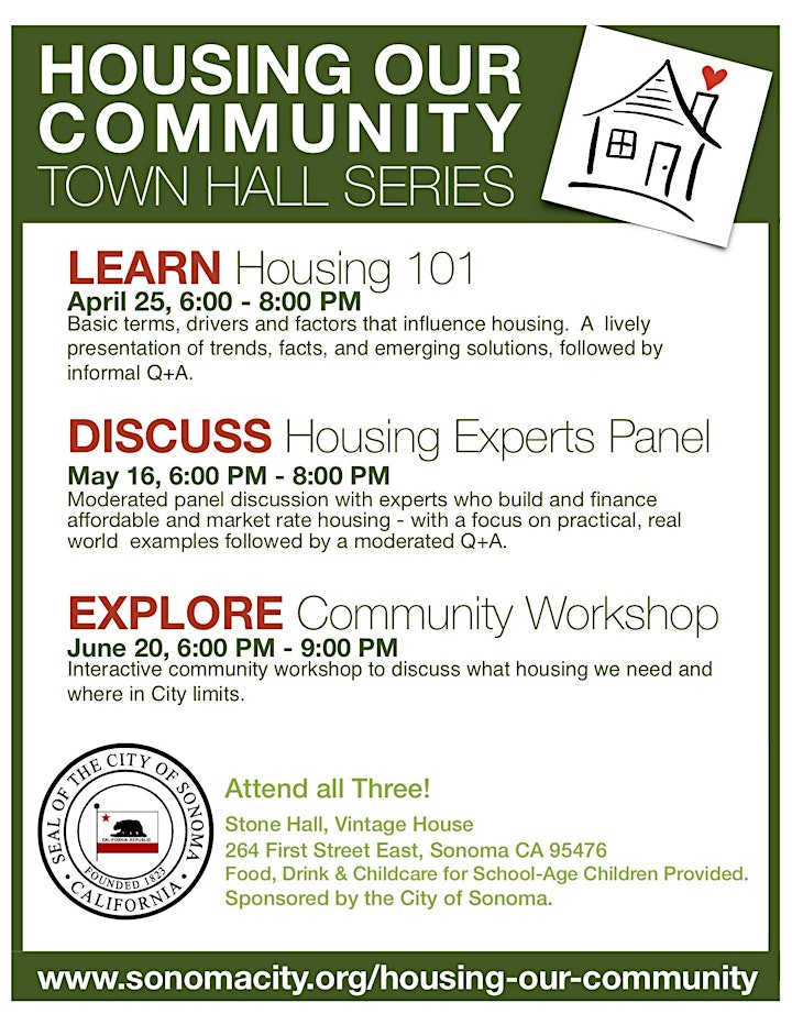 "Housing Our Community" Town Hall Series, DISCUSS image