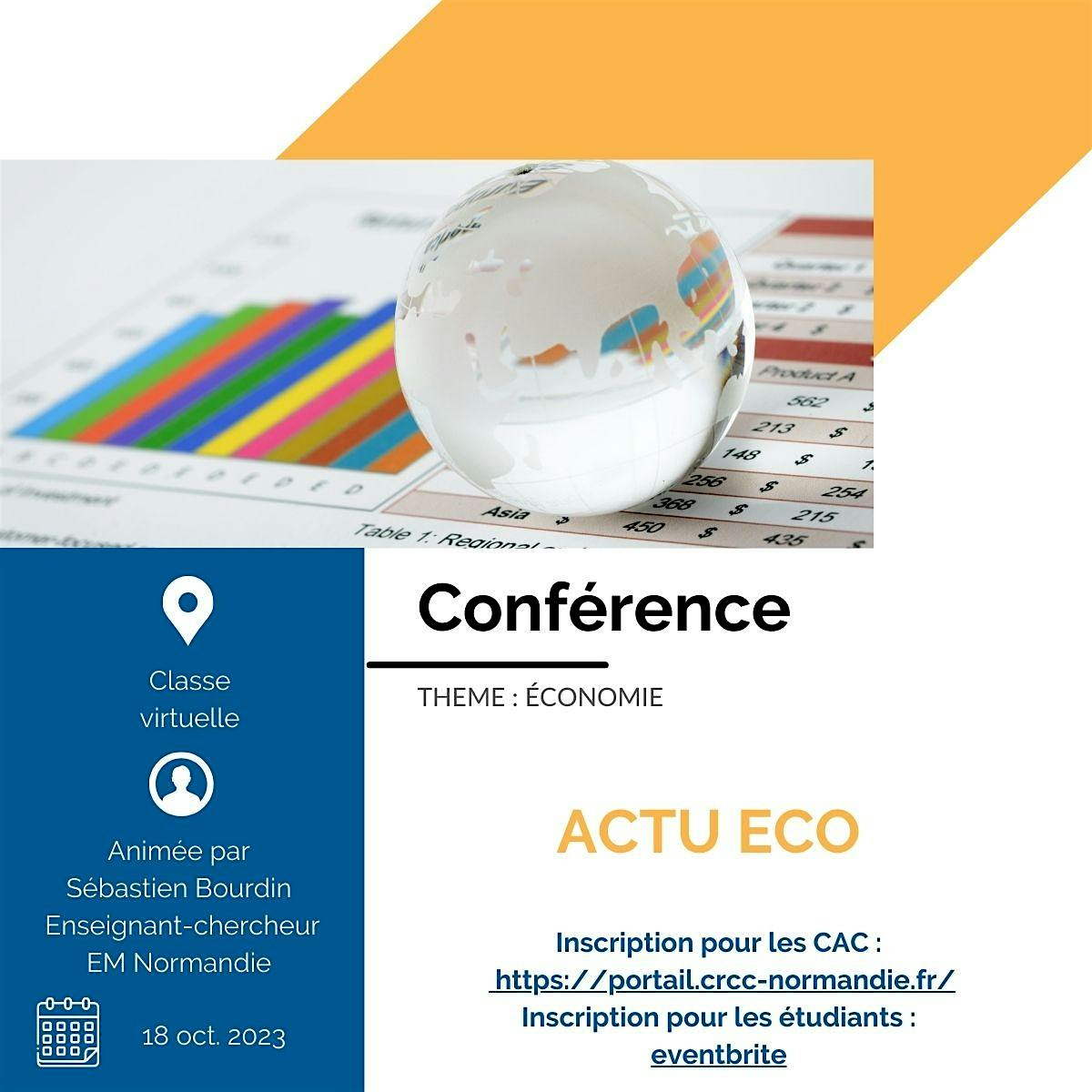 Photo de l'évènement CRCC Conférence - ACTU ECO 2023