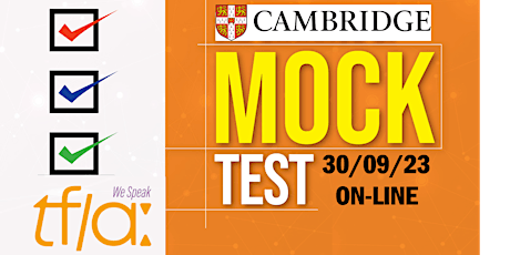 Imagem principal do evento TFLA'S Cambridge Mock Test