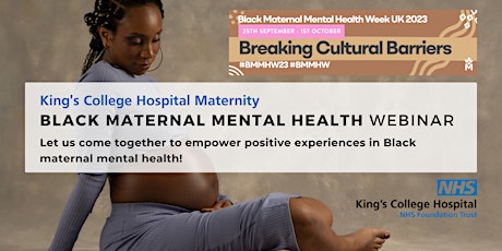 King's Maternity Black Maternal Mental Health Webinar primary image