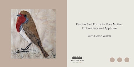 Festive Bird Portraits - Free Motion Embroidery and Appliqué  primärbild